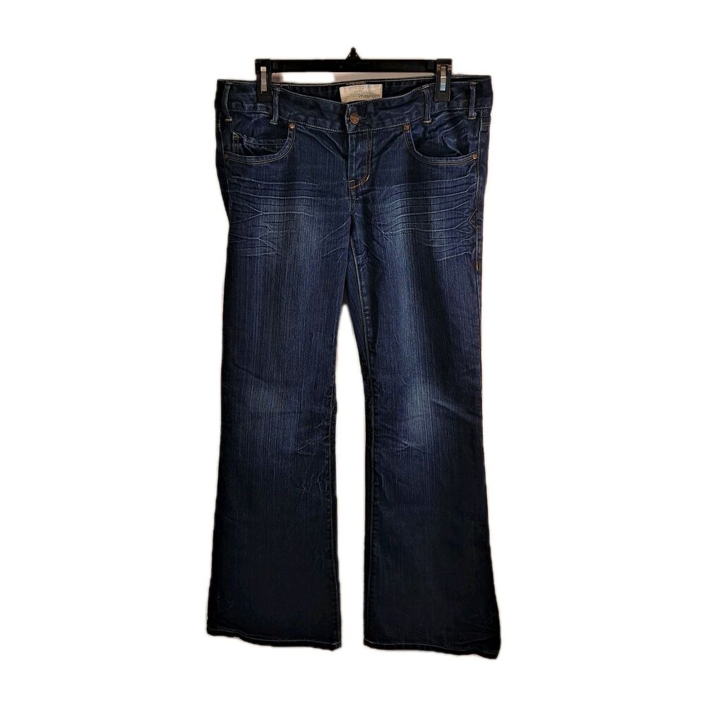 Maurices Women's Jeans Size Juniors 9/10 Wide Leg Dark Wash